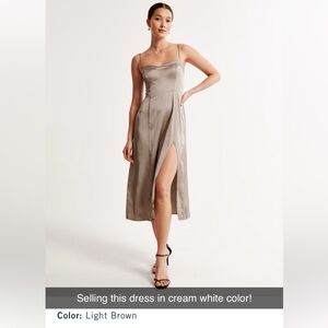 The A&F Camille Midi Dress - Cream White Color (BRAND NEW WITH TAGS)
